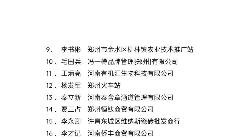 河南省三国文化协会会员底数名单公示