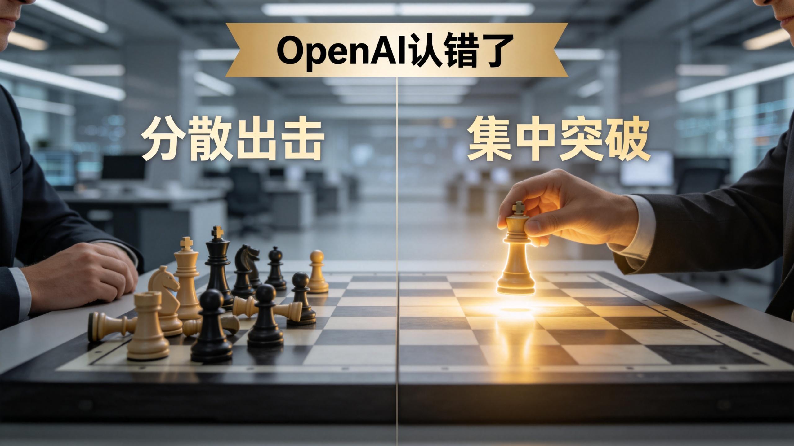 OpenAI 终于承认：东一榔头西一棒子的打法不行了，要专心搞钱了