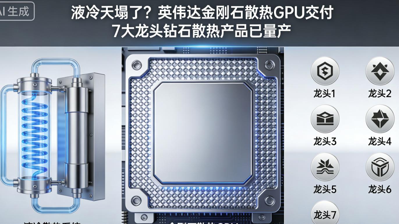 英伟达金刚石散热GPU交付  这7大龙头钻石散热产品已量产
