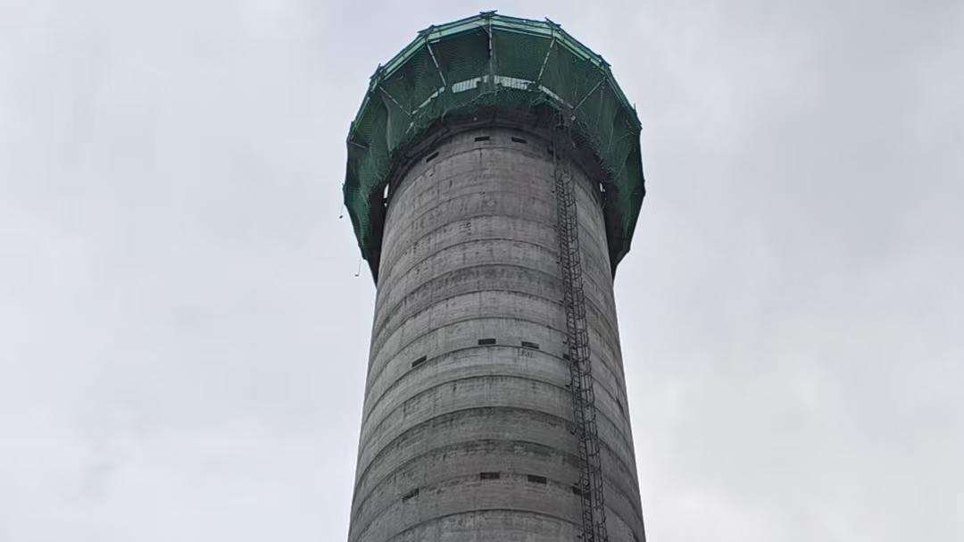 山西临汾120米钢筋混凝土烟囱新建工程5.21进展（宏顺建设承建）
