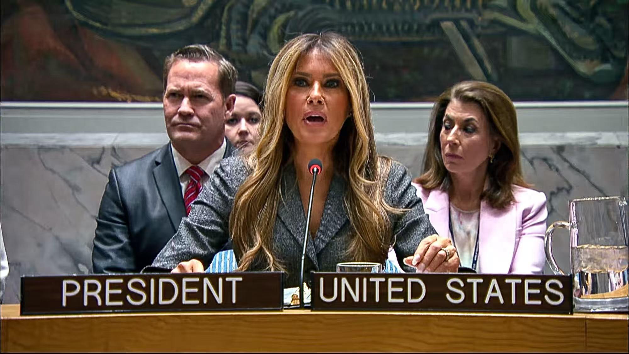 当着192国面，特朗普派老婆主持联合国大会，中国发出强烈谴责