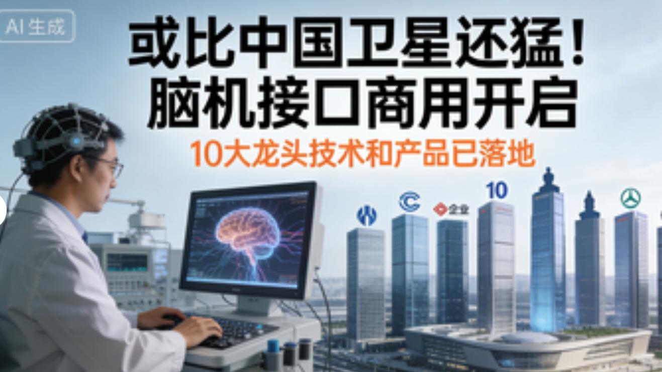 或比中国卫星还猛！脑机接口商用开启 10大龙头技术和产品已落地