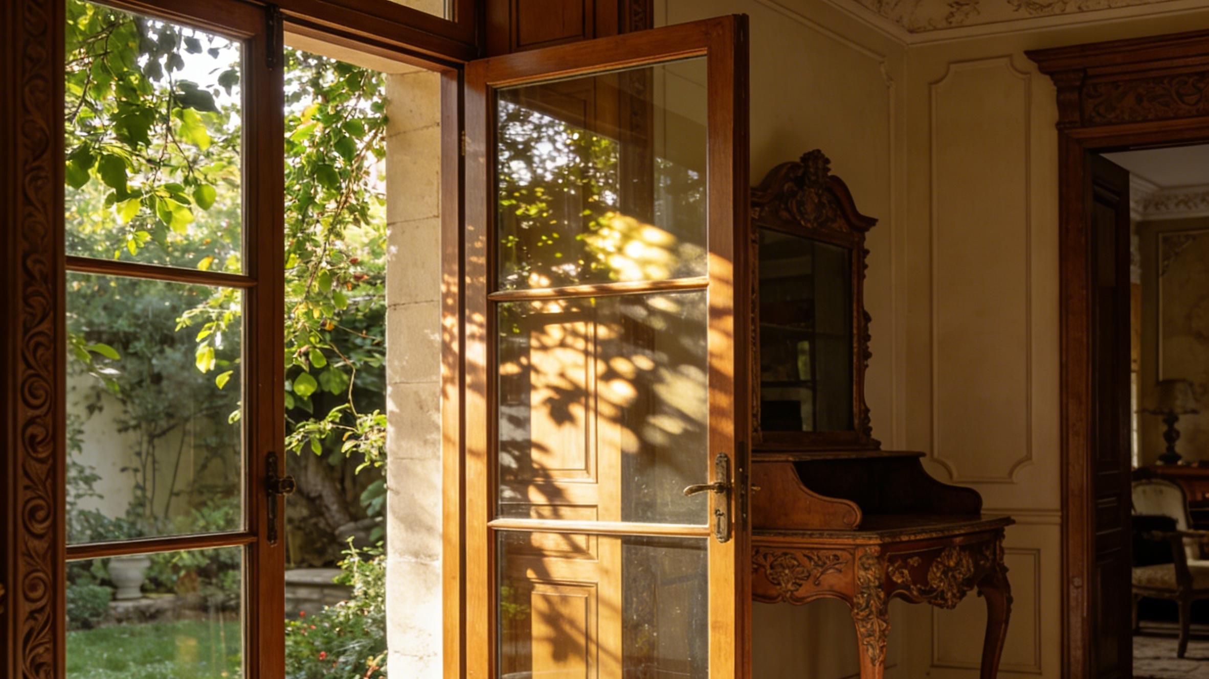 窗台的绿萝与暖光