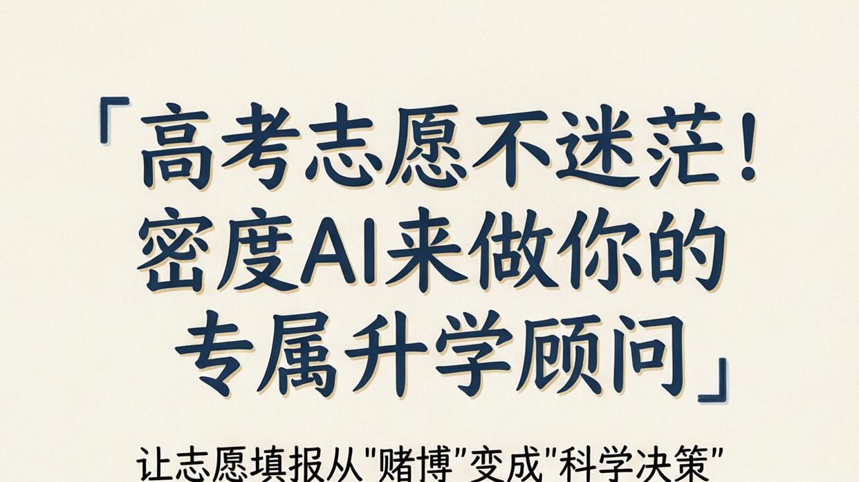 【山西密度科技】高考志愿不迷茫！密度AI做你的专属升学顾问