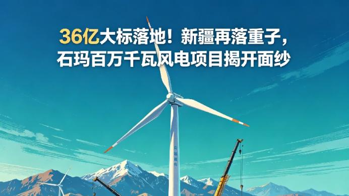 36亿大标落地！新疆再落重子，石玛百万千瓦风电项目揭开面纱