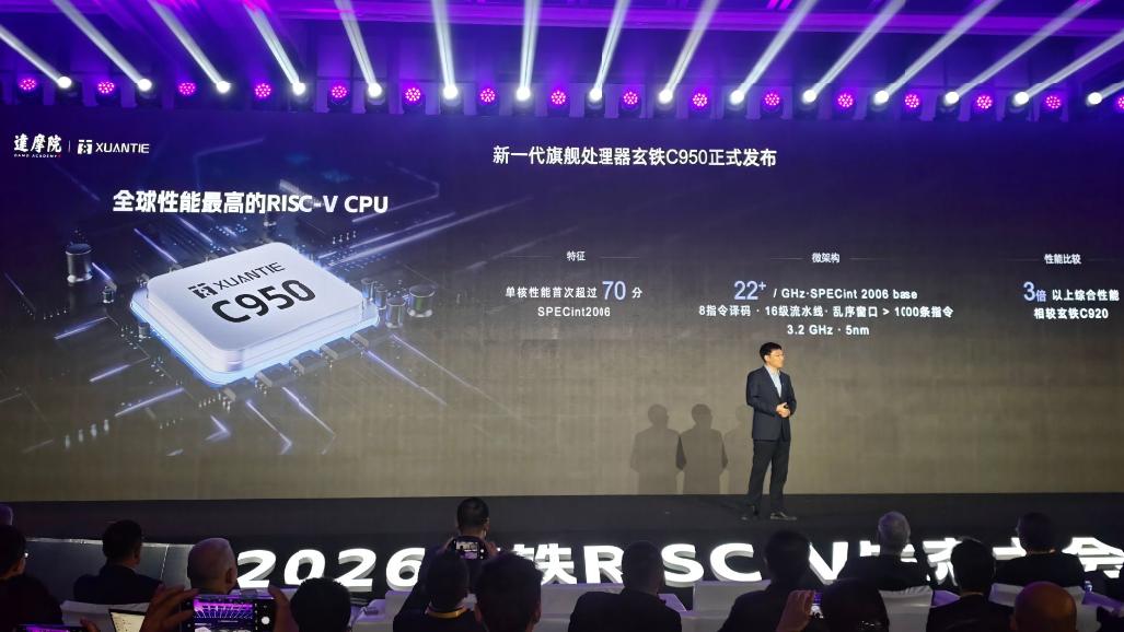 全球最强RISC-V CPU！玄铁C950发布：单芯片可运行千亿参数大模型