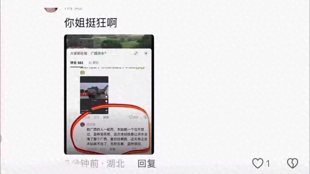 30岁女子灾情下发狠话，网络情绪失控引关注，恶意留言被处罚