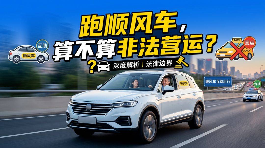 跑顺风车算不算非法营运？车主：后悔没早点知道……