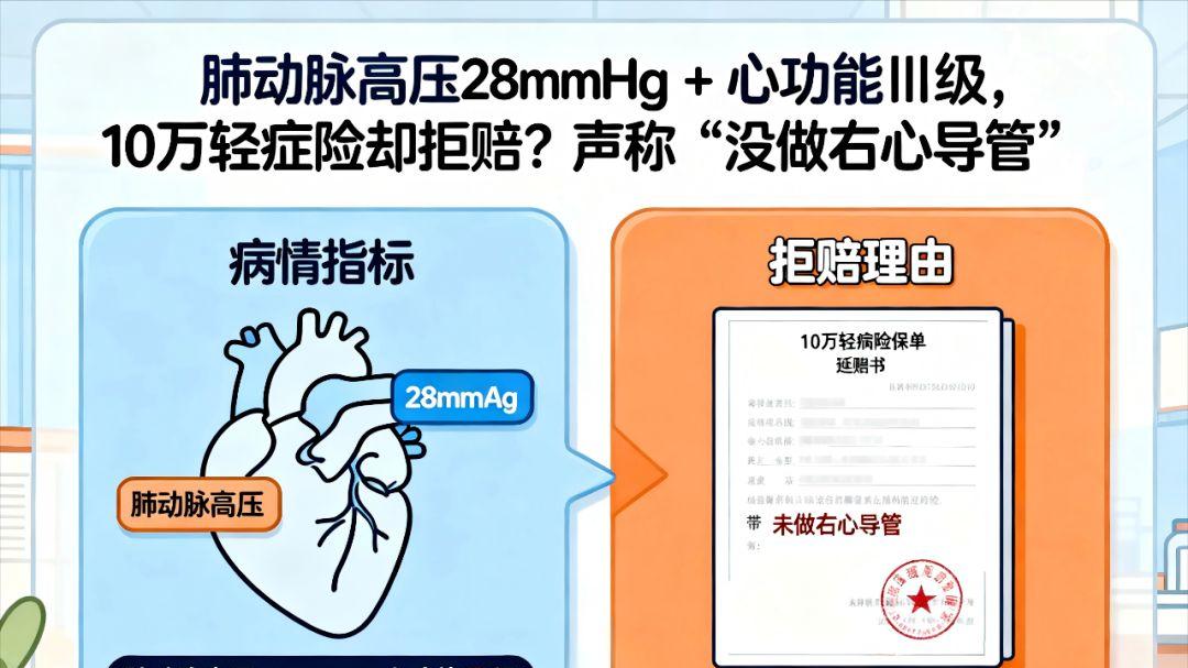 何帆律师：深度解析“轻度继发性肺动脉高压”被保险拒赔怎么办？