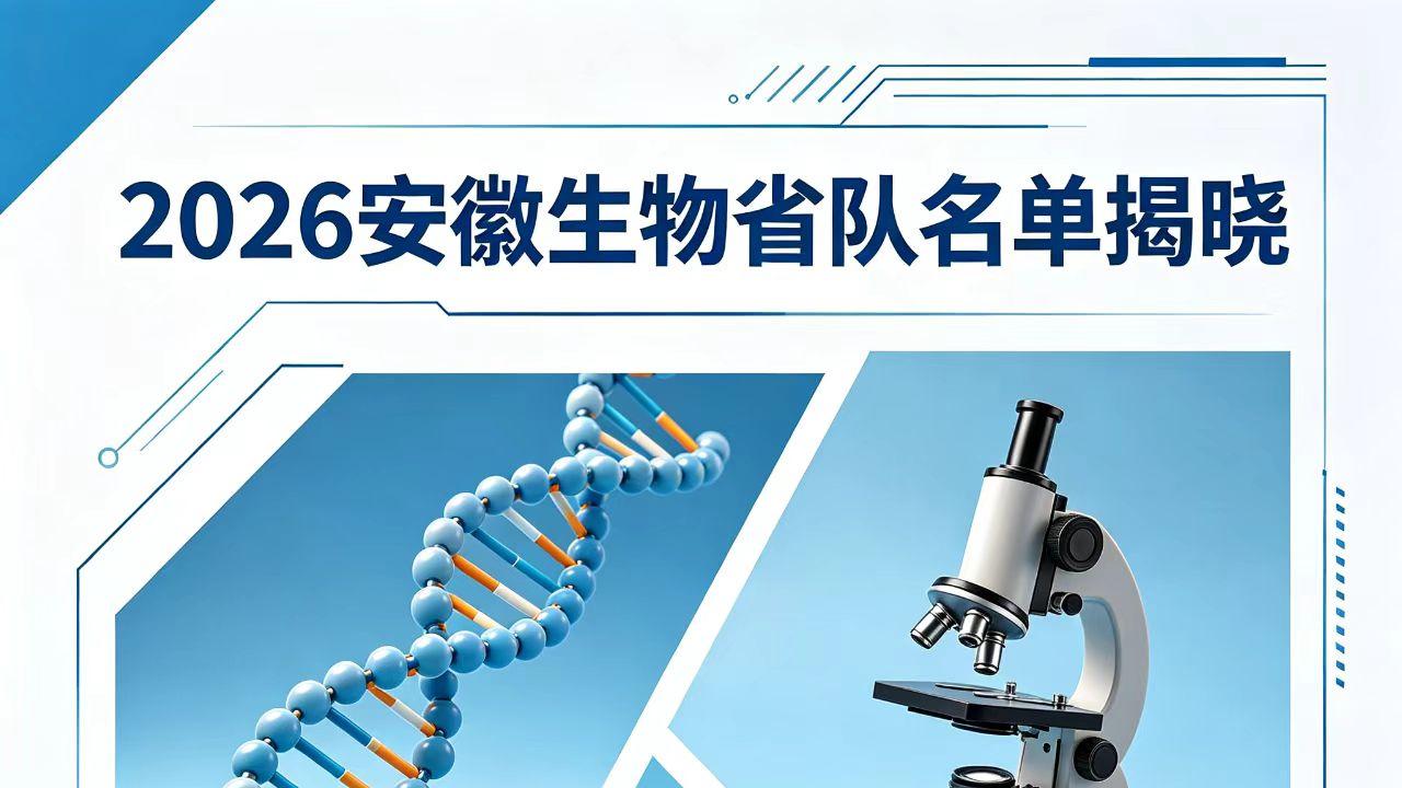 仅16人！2026安徽生物省队名单揭晓，这些高中表现出色