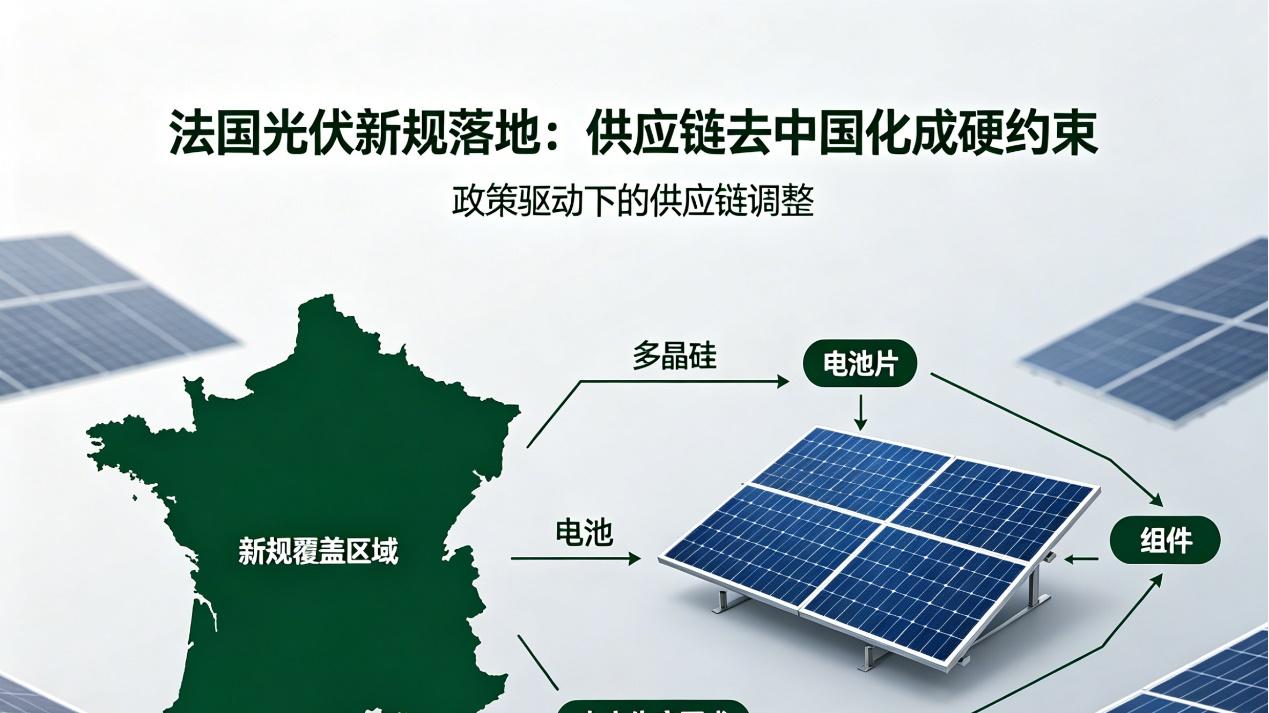 法国光伏新规落地，供应链“去中国化”从口号变为硬约束