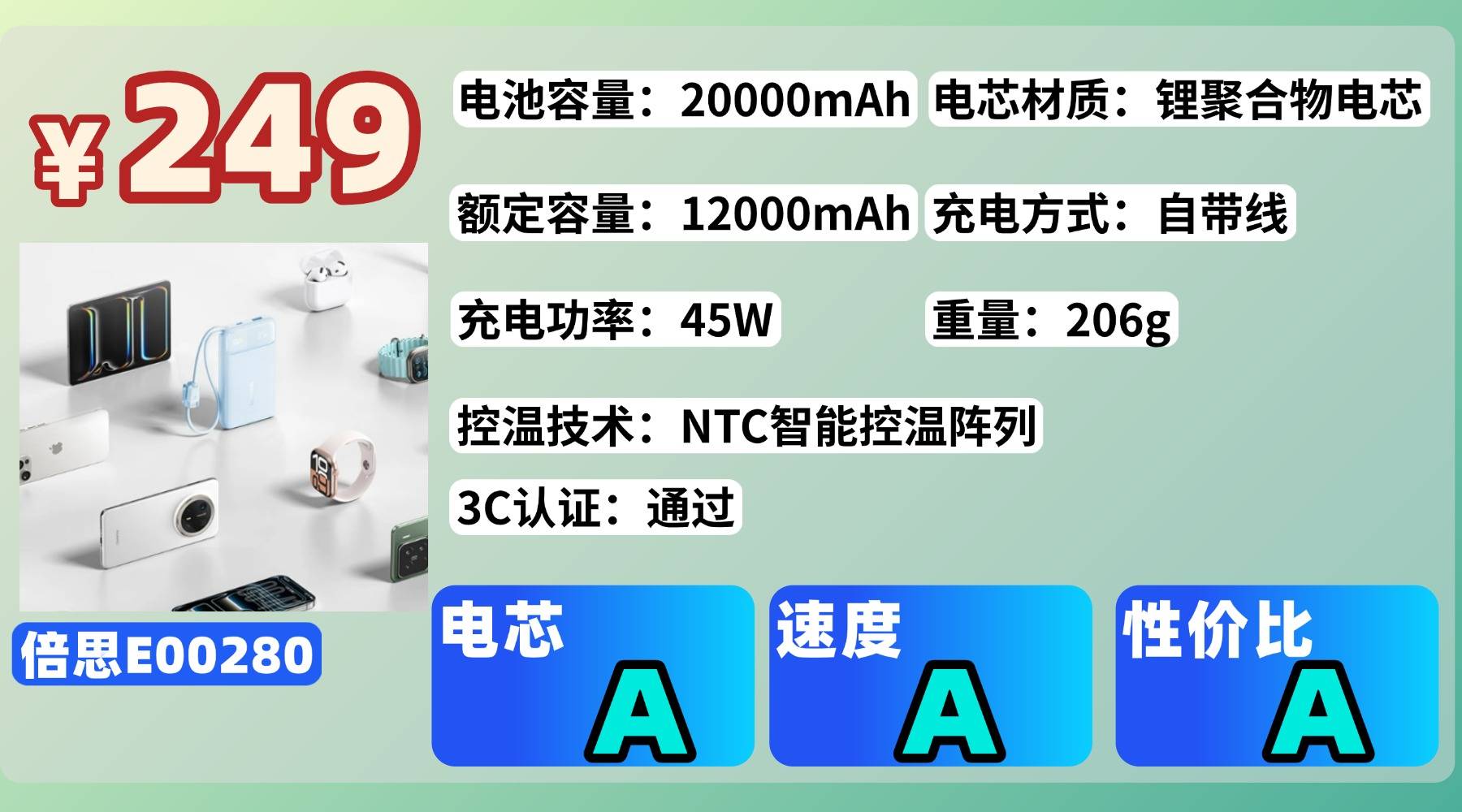 充电宝品牌排行前十名是哪些？2026年可登机充电宝品牌排行前十名，