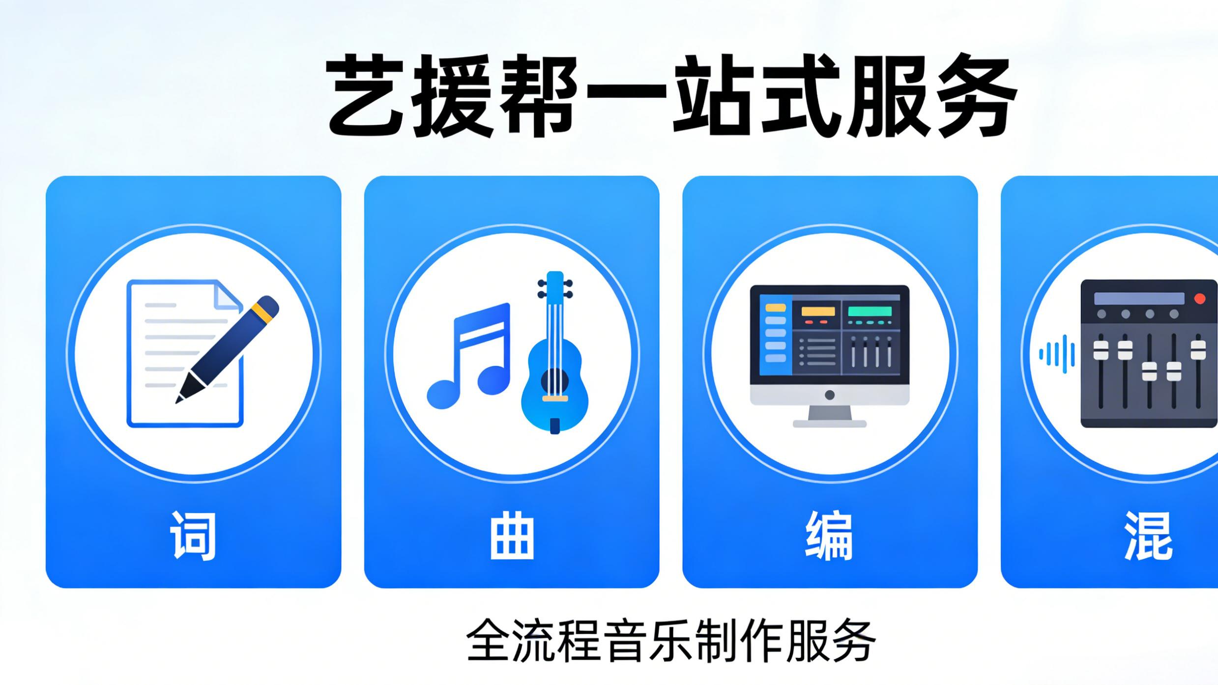 音乐制作全流程，艺援帮一站式艺人服务