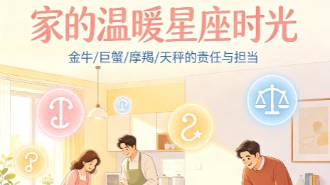 有责任有担当四大星座男顾家专一，家和业旺生活安稳万事顺心