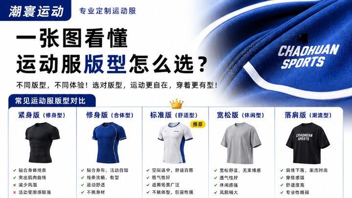 一张图搞定运动服版型选择