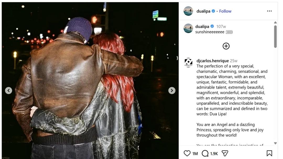 啪姐Dua Lipa与英伦男神卡勒姆结婚！意大利三天世纪婚礼花费150万英镑