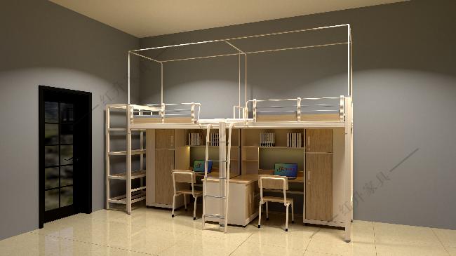 大学公寓床大型包围展会现场！