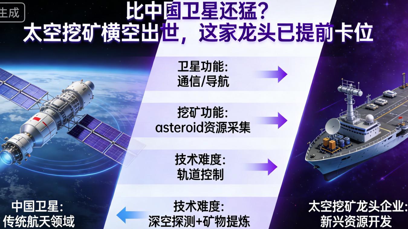 比中国卫星还猛？商业航天新分支——太空挖矿  这家龙头提前卡位