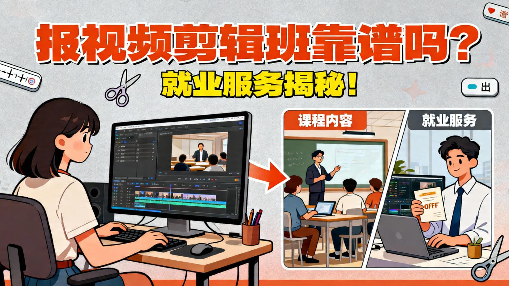 报视频剪辑班靠谱吗？就业服务揭秘！
