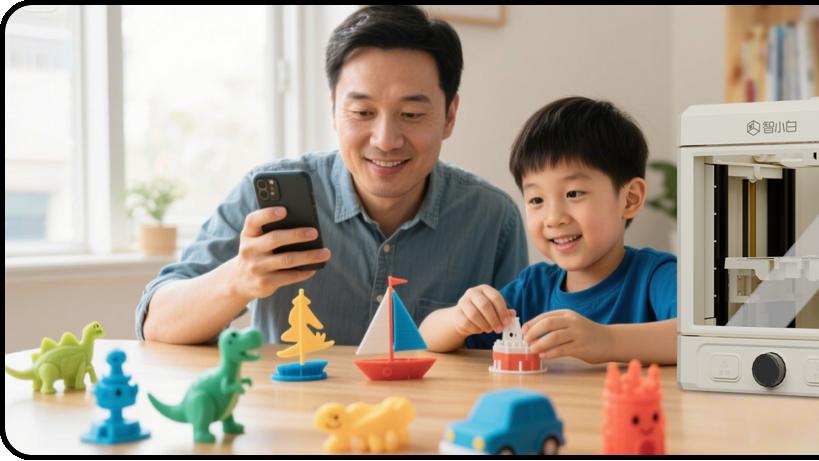 智小白 3D 打印机|全自动调平技术、极简操作，让家庭科技教育零门槛