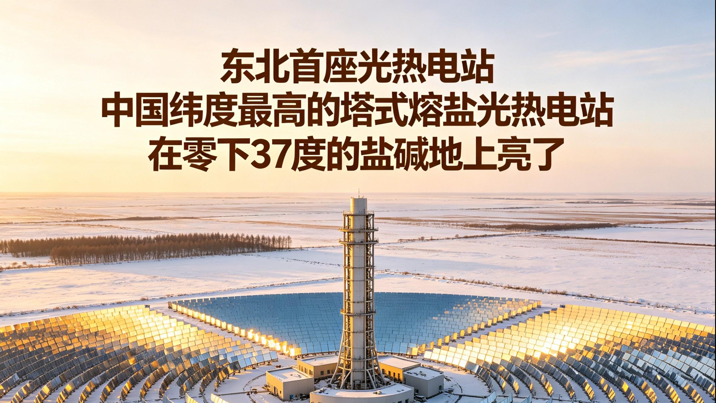 零下37度的盐碱地上，我国纬度最高的塔式熔盐光热电站亮了
