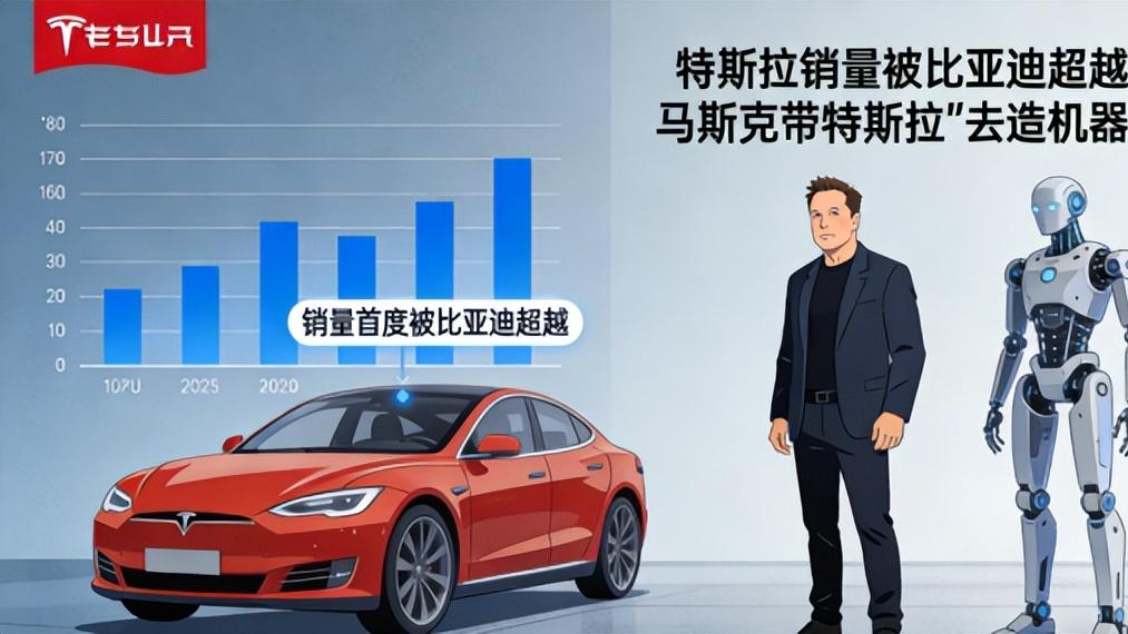 销量首度被比亚迪超越，马斯克却要带特斯拉“去造机器人”？