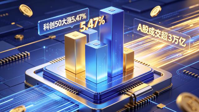 节后首日迎爆发 科创50大涨5.47%，A 股成交超3万亿