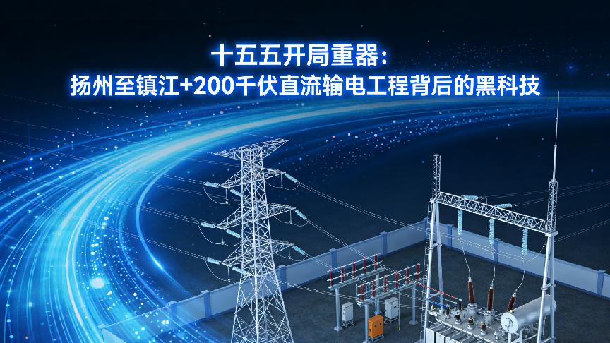 十五五开局重器：扬州至镇江±200千伏直流输电工程背后的黑科技