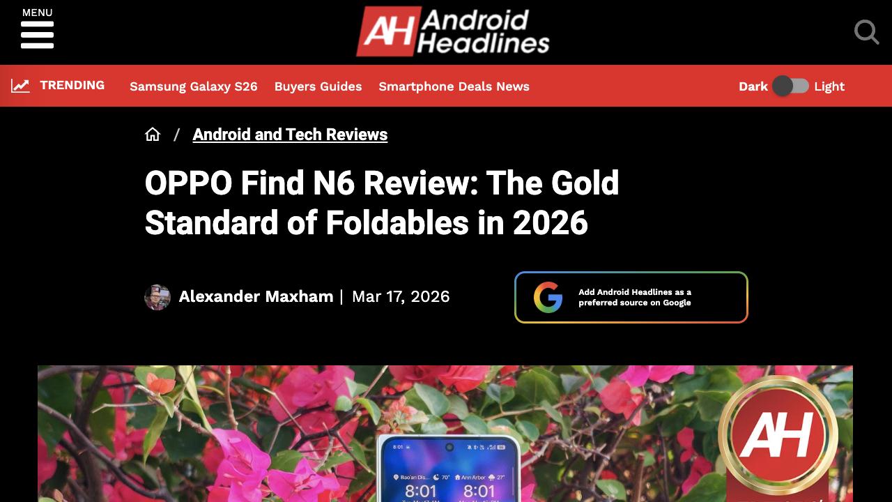 OPPO Find N6海内外好评如潮？2026折叠屏天花板非它莫属