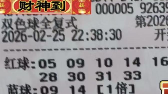 1.6万复式坚守内心思路不改，1344复式紧紧跟随，双色球26021期上期