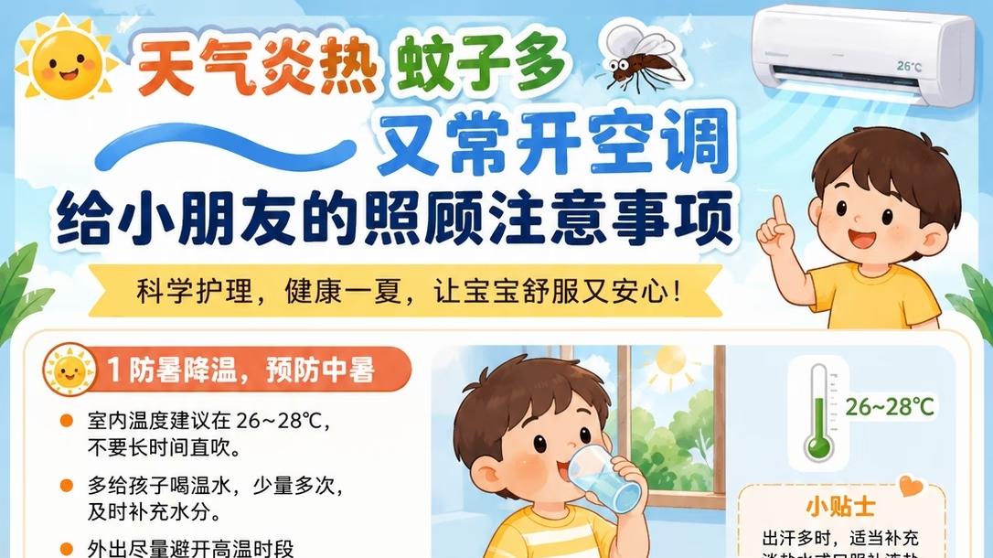 入夏宝宝吹空调防蚊防暑全攻略