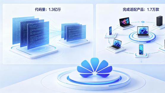 鸿蒙生态：代码量破1.3亿，1.7万款产品完成适配