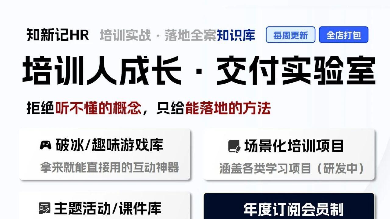 那些让我高效交付的“神仙工具”全在这里了-“知新交付实验室” 培训人工具箱上线拉~