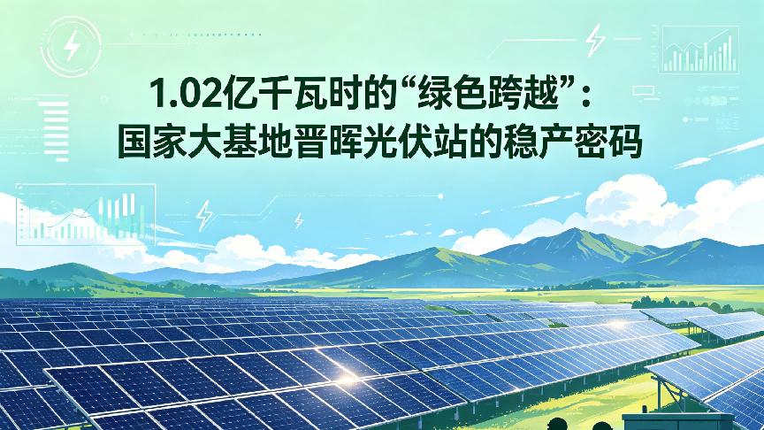 1.02亿千瓦时的“绿色跨越”：国家大基地晋晖光伏站的稳产密码