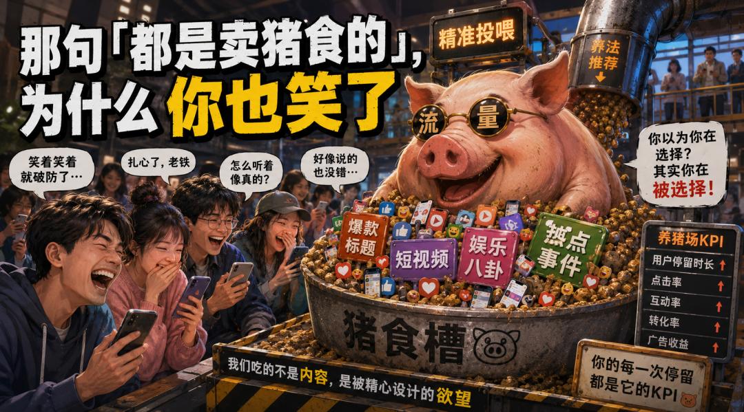 那句「都是卖猪食的」，为什么你也笑了