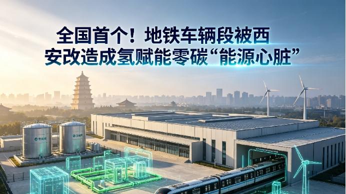 全国首个！地铁车辆段被西安改造成氢赋能零碳"能源心脏"