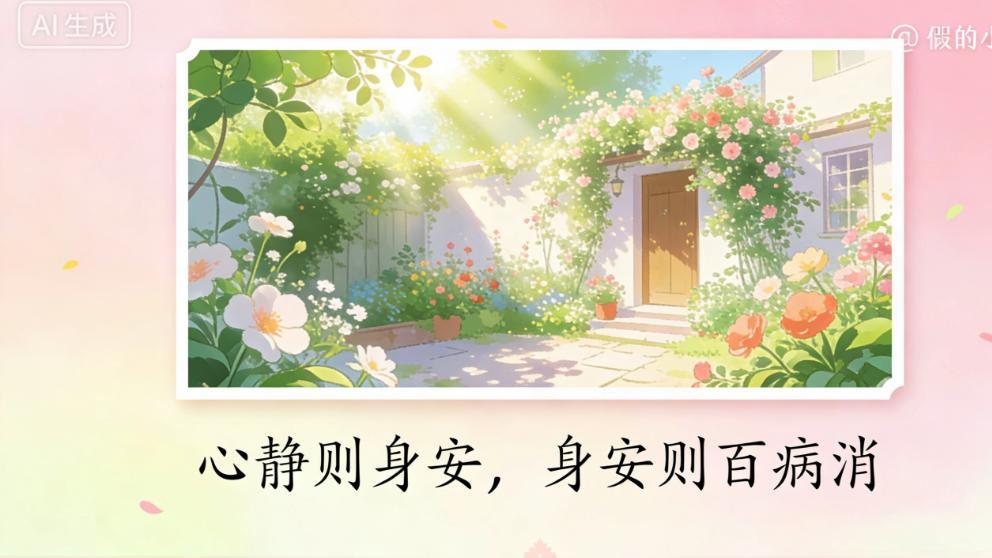 真正厉害的人，从不消灭焦虑，而是学会与它相处：心静则身安