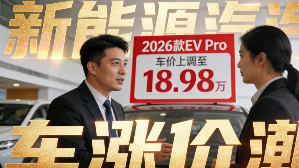 新能源汽车 “涨价潮” 来了！2026 买车要多花多少钱？