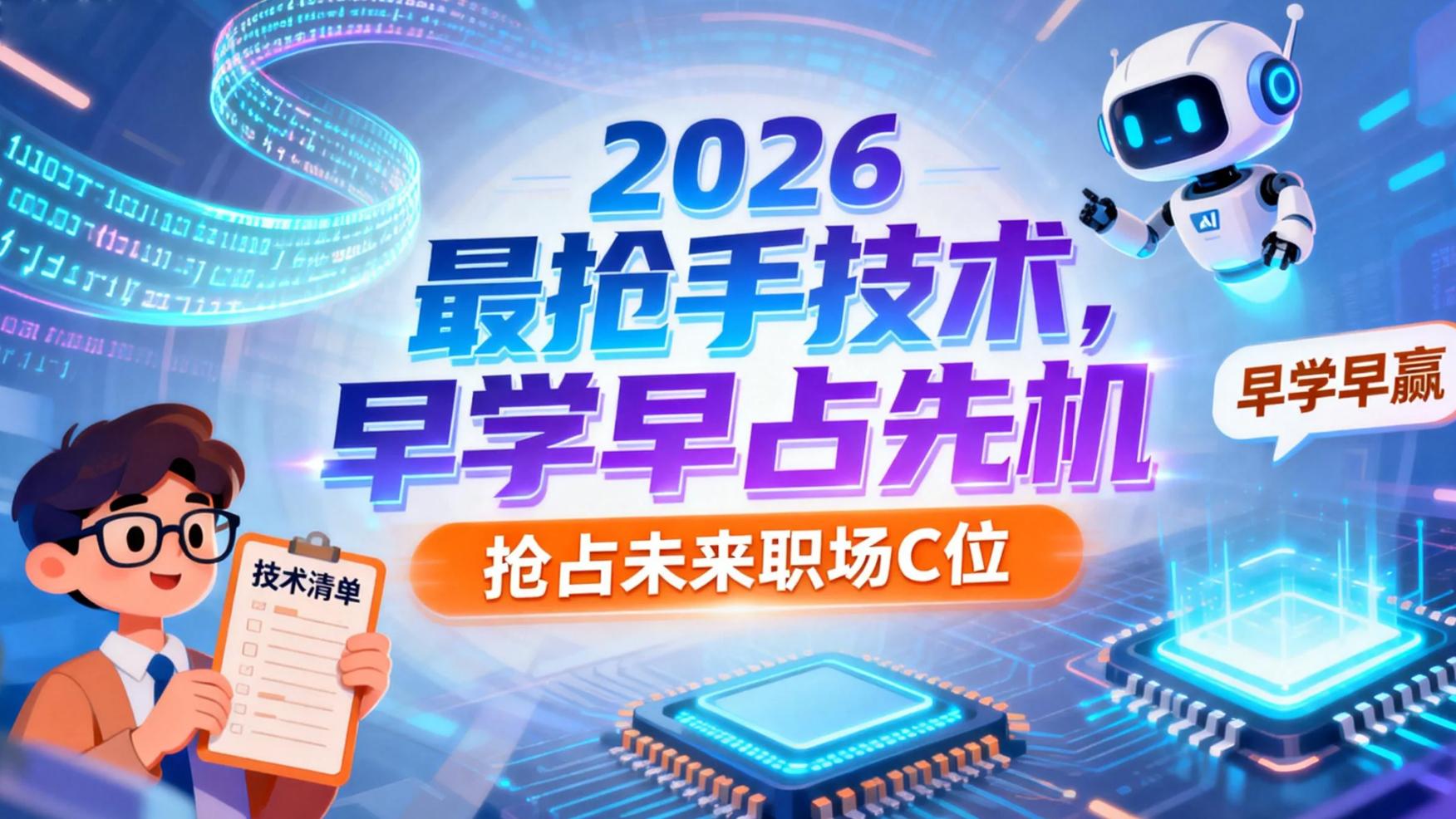 2026最抢手技术，早学早占先机