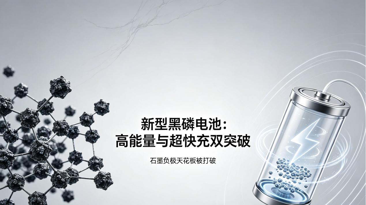 石墨负极天花板被打破，新型黑磷电池兼顾高能量与超快充