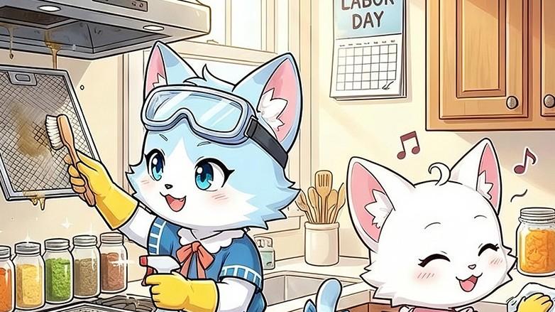 五一劳动节｜福运猫的大扫除日