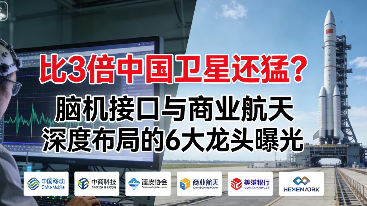 比3倍中国卫星还猛？脑机接口与商业航天   深度布局6大龙头曝光