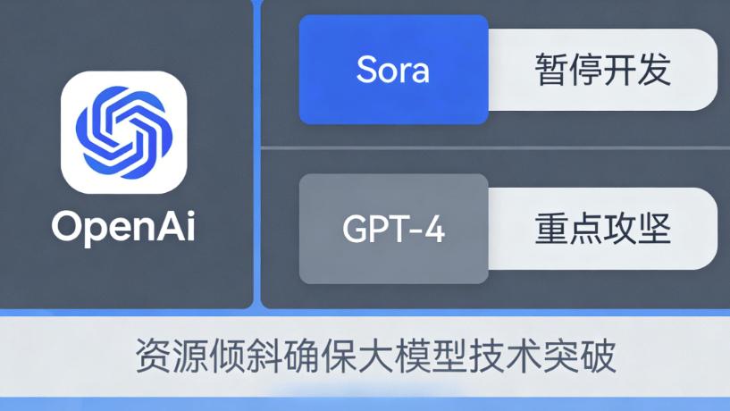 OpenAI暂停Sora视频生成 全力攻坚GPT-4迭代升级
