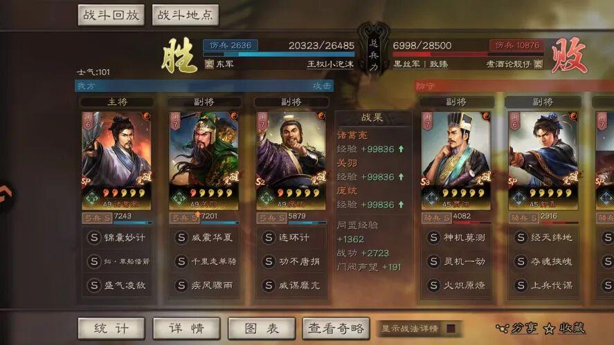 SP诸葛亮+关羽+庞统‌，汉焰剧本平民玩法