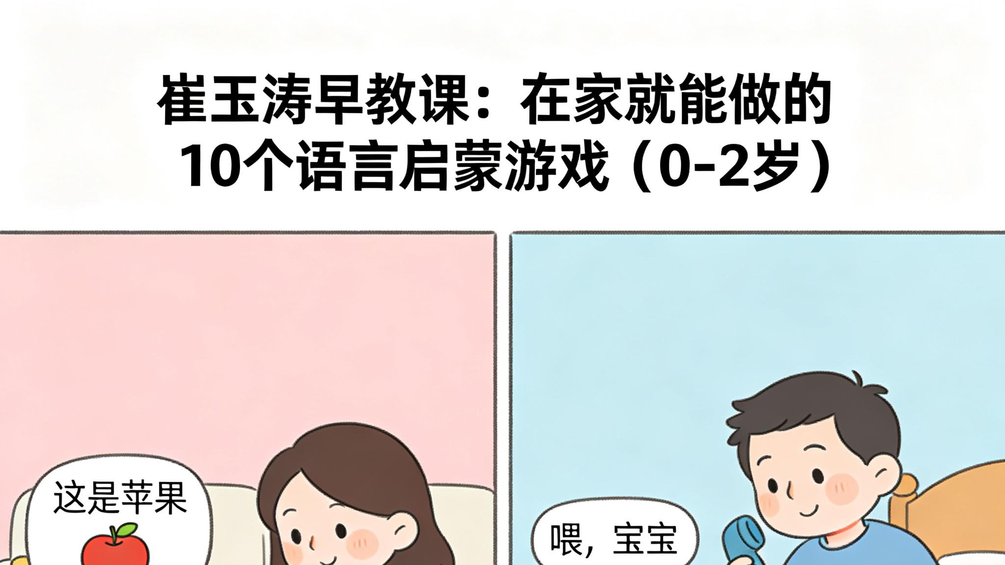 崔玉涛早教课：在家就能做的10个语言启蒙游戏（0-2岁）
