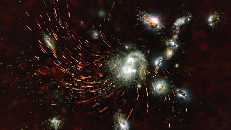 天文学家研究大爆炸后14亿年内巨星系的形成过程