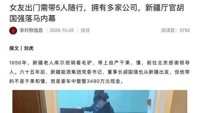 将新疆贪腐厅官拉下马后，举报人因“敲诈勒索”等获刑6年10个月