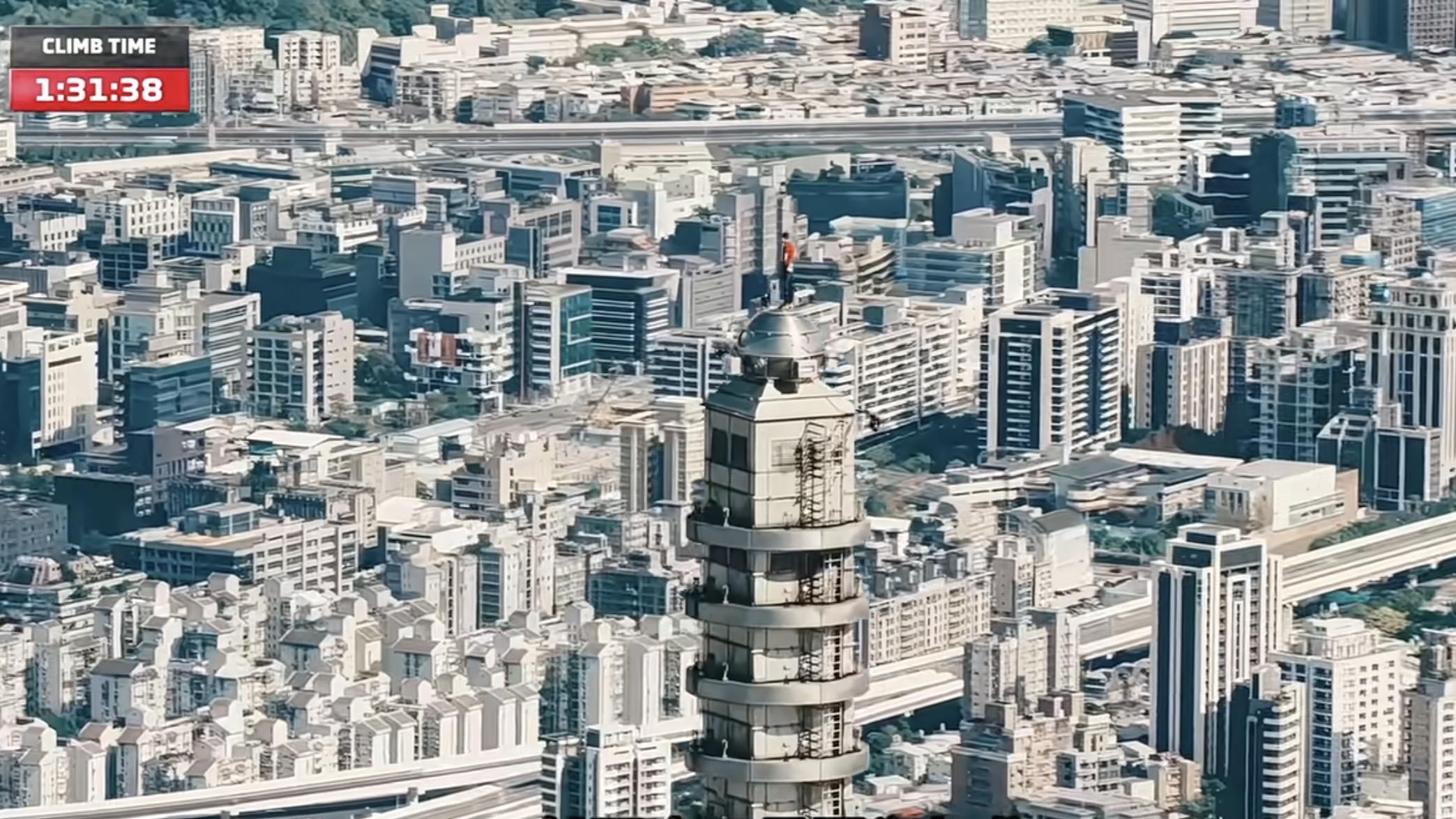 神一样的男人，徒手征服508米台北101大厦