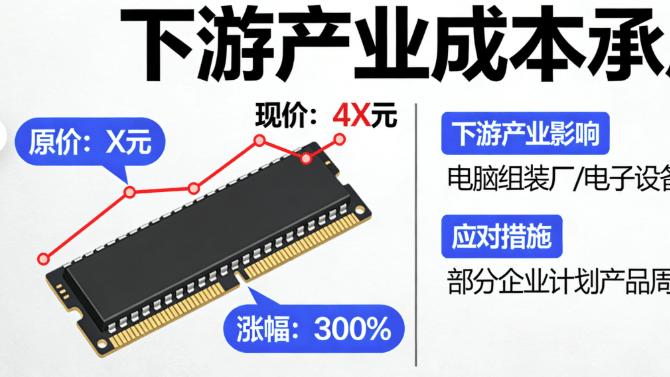 内存条价格暴涨超3倍，下游产业成本承压面临调价
