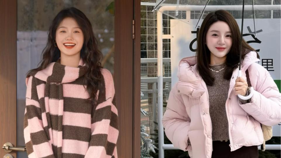 跟着薇娅等明星解锁“棕+粉”穿搭，温柔保暖两不误，氛围感拉满